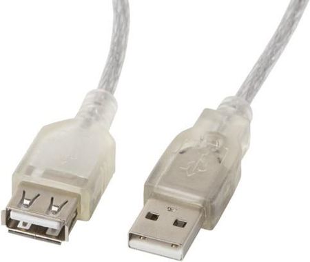 Lanberg USB 5.0m transparentny (CAUSBE12CC0050TR)