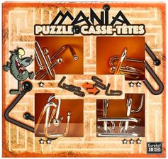 Zdjęcie Eureka 3D Puzzle Mania Łamigłówki metalowe 4 szt. Zestaw Pomarańczowy - Aleksandrów Łódzki