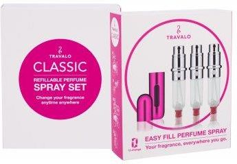 Travalo Classic HD napełnialny flakon z atomizerem 3x5ml + etui Pink