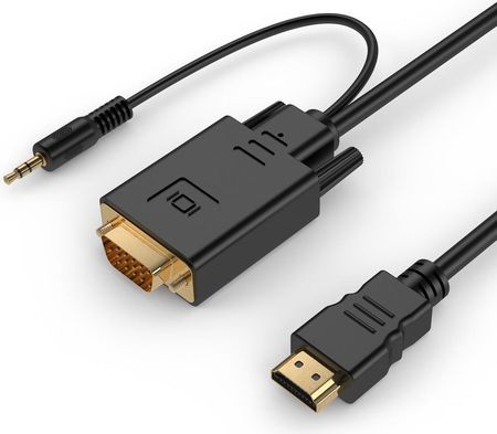 Gembird HDMI D-Sub + Audio 3m Czarny (A-HDMI-VGA-03-10) 