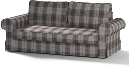 Dekoria Pokrowiec na sofę Backabro 3-osobową rozkładaną, krata w odcieniach szarości, sofa Backabro 3-osobowa rozkładana, Edinburgh