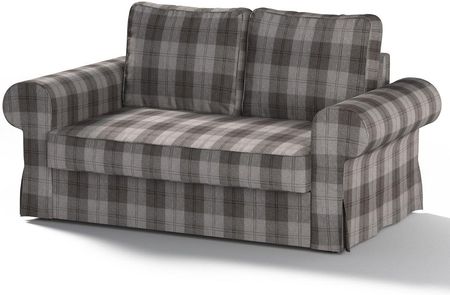 Dekoria Pokrowiec na sofę Backabro 2-osobową rozkładaną, krata w odcieniach szarości, sofa Backabro 2-osobowa rozkładana, Edinburgh