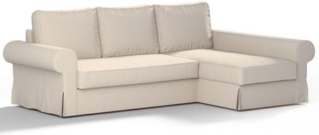 Dekoria Pokrowiec na sofę Backabro rozkładaną z leżanką, kremowa biel, sofa Backabro rozkładana z leżanką, Etna