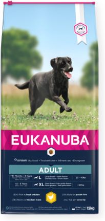 Eukanuba sucha karma dla dorosłych psów dużych ras, bogata w świeżego kurczaka 2x15kg