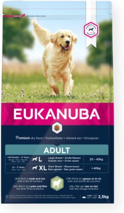 Eukanuba Sucha karma dla psów (granulki) dla aktywnych psów dorosłych ras dużych bogata w jagnięcinę i ryż 12kg