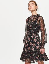 Cropp - Lekka sukienka w kwiaty - Czarny - Ceny i opinie 