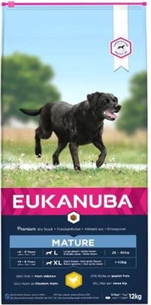 Eukanuba Dla dojrzałych psów dużych ras bogata w świeżego kurczaka 12kg