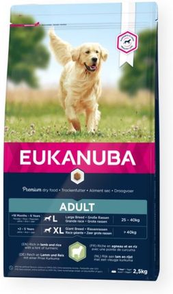 Eukanuba sucha karma dla psów (granulki) dla aktywnych psów dorosłych ras dużych bogata w jagnięcinę i ryż 2,5kg