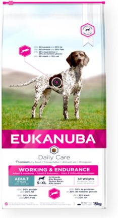 Eukanuba Daily Care Working & Endurance dla dorosłych psów aktywnych i pracujących oraz dla suk karmiących 15kg