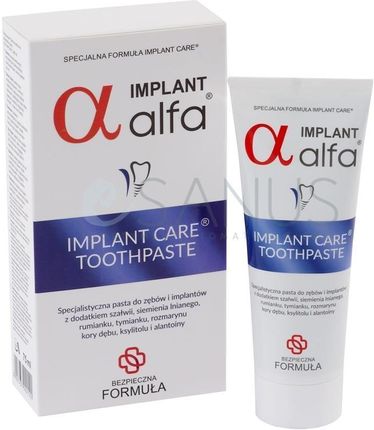 Alfa Implant Care specjalistyczna pasta do zębów i implantów 75ml