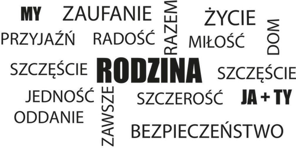 Empik Cytaty Rodzina Naklejka ścienna Wielokrotnego Użytku 100x50 Cm