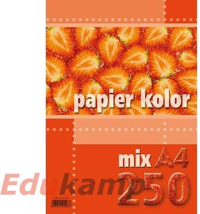Papier ksero kolorowy A4 250k. KRESKA mix