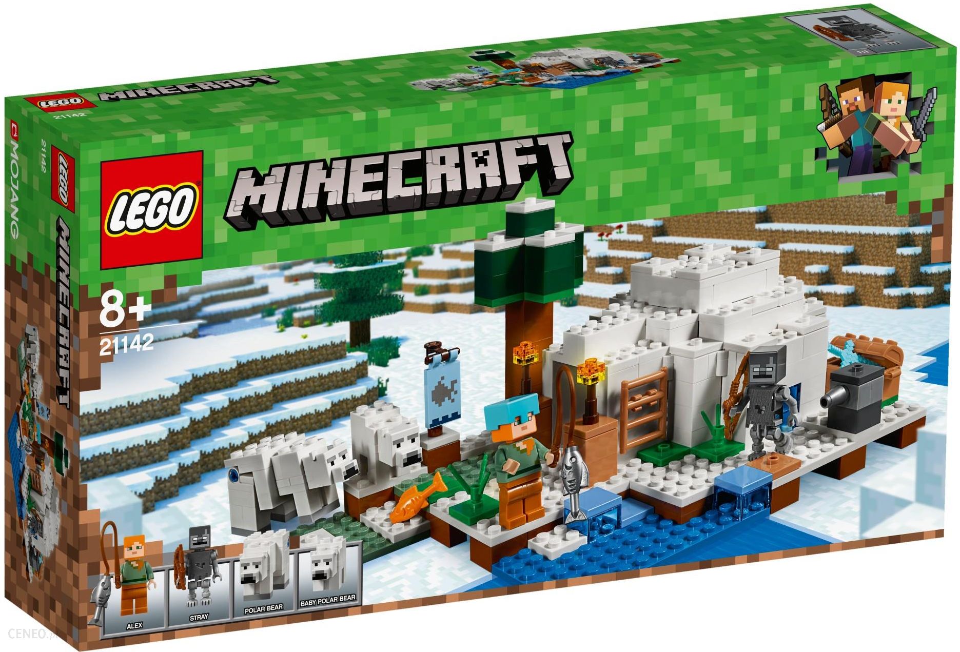 LEGO Minecraft 21142 Igloo Niedźwiedzia Polarnego ceny i opinie - Ceneo.pl