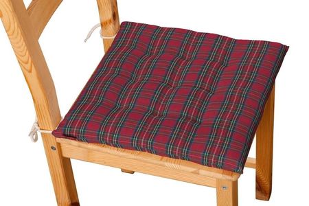 Dekoria Siedzisko Karol Na Krzesło Bristol Czerwony Zielony Krata 40X40X3,5 Cm