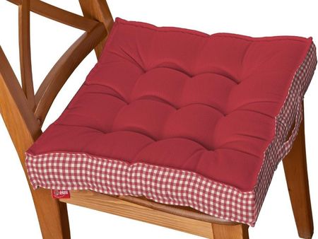 Dekoria Siedzisko Kuba Na Krzesło Quadro Czerwony 50X50X10 Cm