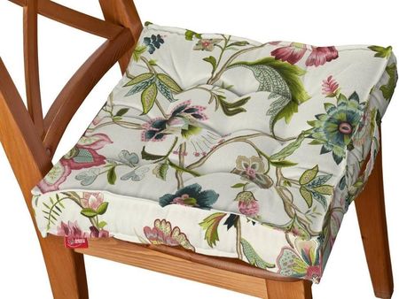Dekoria Siedzisko Kuba Na Krzesło Londres Kolorowe Kwiaty Na Jasnym Tle 50X50X10 Cm