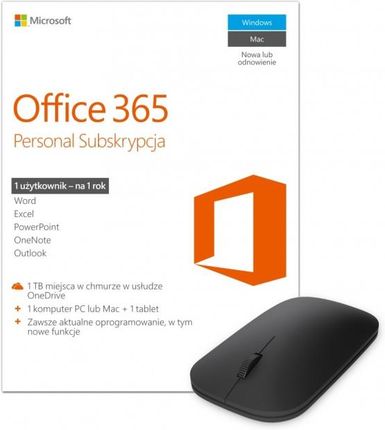 Microsoft Office 365 Personal PL 1 stan/1 rok (QQ200591)