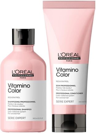 L'Oreal Professionnel Vitamino Color zestaw chroniący włosy farbowane | szampon 300ml, odżywka 200ml
