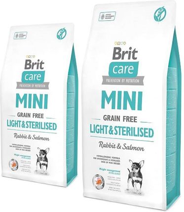 Brit Care Mini Grain Free Light Sterilised 2X7Kg
