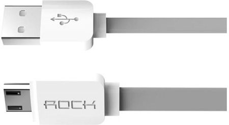 ROCK Kabel Micro USB Płaski 100cm szary