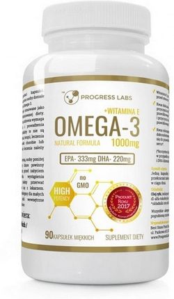 Progress Labs Omega-3 1000 mg + Witamine E 90kaps.