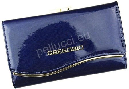 Portfel damski skórzany GREGORIO ZLF-108 Ciemny niebieski - ciemny niebieski