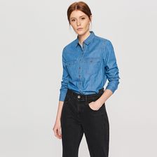 Reserved - Jeansowa koszula - Niebieski - zdjęcie 1