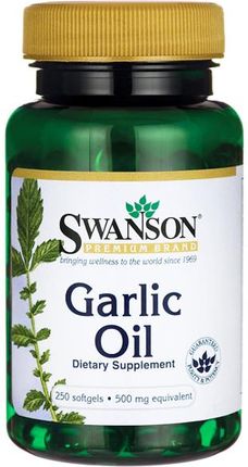 Swanson Garlic Oil Olej z Czosnku 500 mg 250kaps.