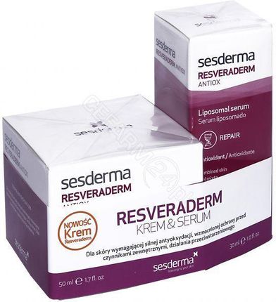 Sesderma Resveraderm Cream + Liposomal Serum Krem przeciwstarzeniowy 50ml + Serum 30ml 