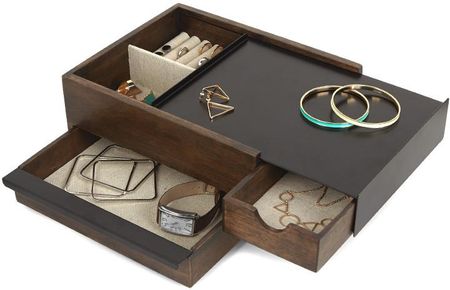 Umbra Pudełko Na Biżuterię Stowit 26 Cm Ciemne Drewno (290245048)