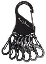 Zdjęcie Nite Ize Brelok Keyrack + 6X Micro Karabińczyk Stal Nierdzewna Czarny Krs0301 - Kłobuck