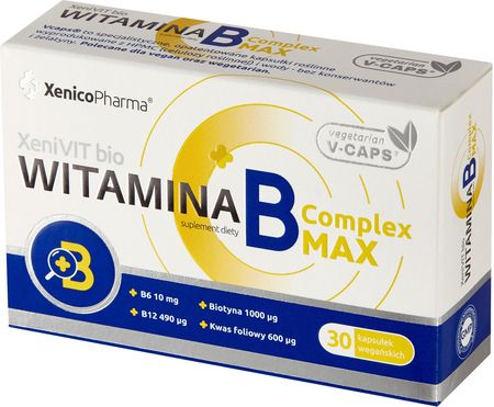 Witamina B Complex Max Metylokobalamina 30 kaps. wegańskich
