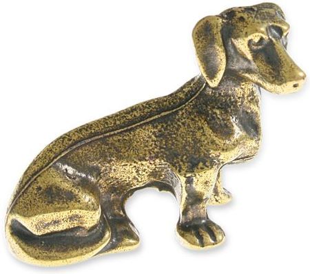 Jubileo Figurka Siedzący Jamnik Retro Kolor Stare Złoto Zwierzęta