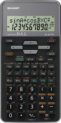 Kalkulator Sharp EL-531THGY (EL531THGY) Czarna/Szara