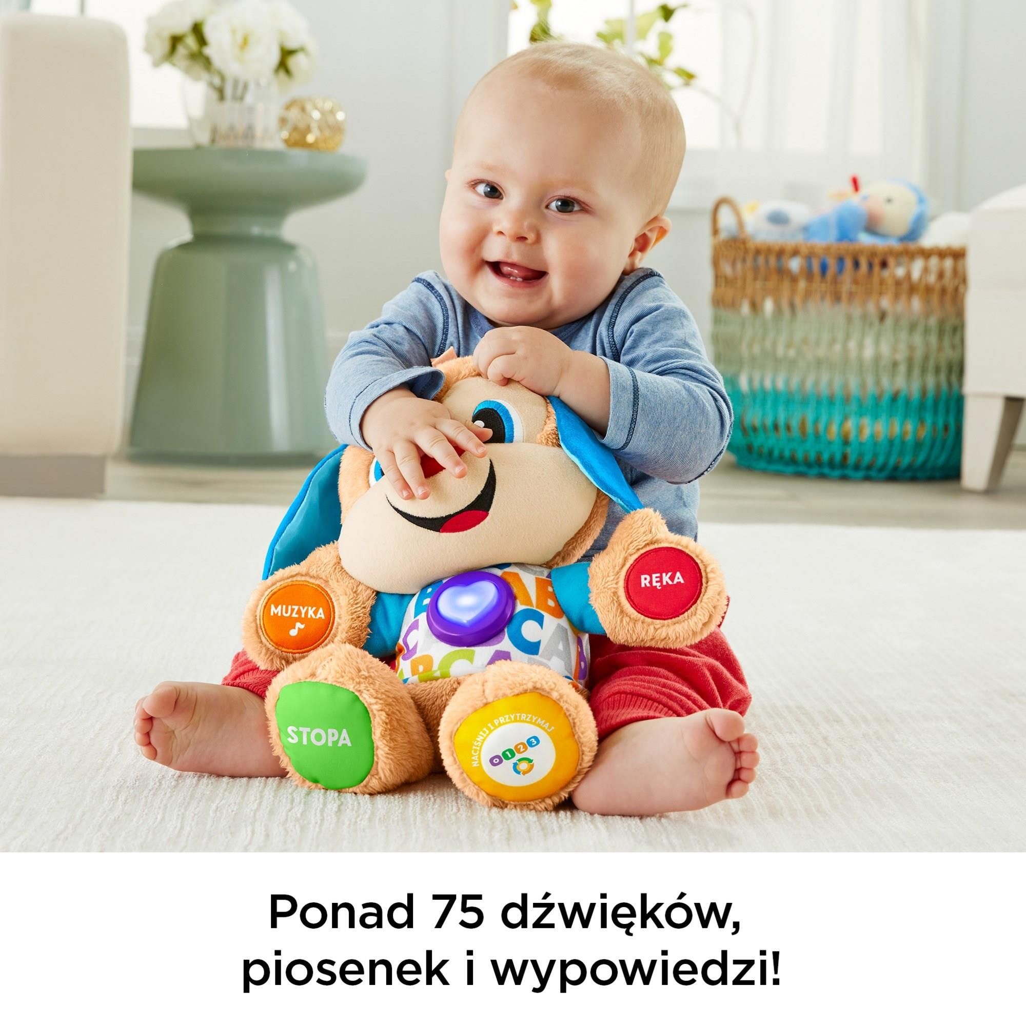 Fisher-Price Ucz się i śmiej! „Poziomy nauki” Szczeniaczek Uczniaczek FPM71 - zdjęcie 1 Fisher-Price Ucz się i śmiej! „Poziomy nauki” Szczeniaczek Uczniaczek FPM71