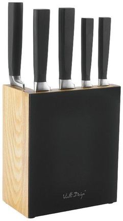 Vialli Design Zestaw 5 kutych noży w bloku Fino