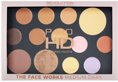 MakeUp Revolution Pro HD Palette The Works medium dark