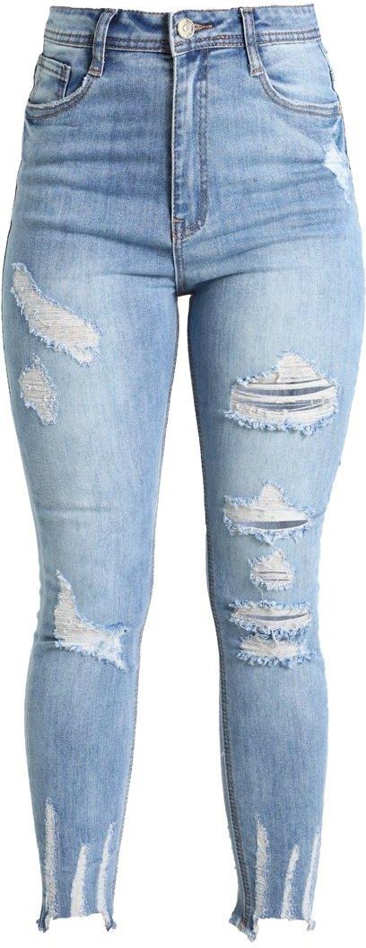 Missguided Petite SINNER HIGHWAISTED AUTHENTIC RIPPED Jeans Skinny