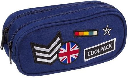 Coolpack Piórnik szkolny dwukomorowy Clever Badges Navy 89678CP nr A411