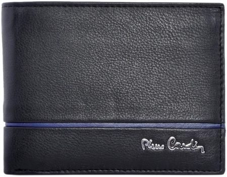 Portfel męski PIERRE CARDIN SAHARA TILAK 8805 RFID czarny z niebieskim paskiem