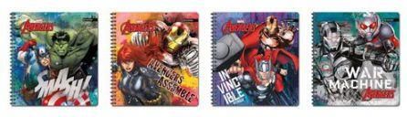 Beniamin Marvel Avengers Kołonotatnik Na Spirali 80 Kartek 8 Sztuk Mix
