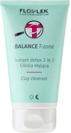 Flos-Lek Balance T-zone Instant Detox 2w1 Glinka myjąca 125ml