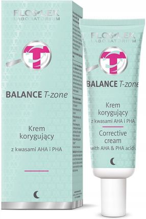 FLOS-LEK BALANCE T-zone Krem korygujący z kwasami AHA i PHA 50ml