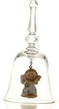 Dzwonek kryształowy z zawieszką Aniołek 04575