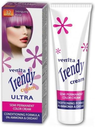 Venita Trendy Cream Ultra Krem do koloryzacji włosów 32 Intrygujący Róż 75ml