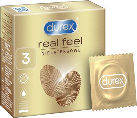 Durex prezerwatywy Real Feel Ultra Smooth dodatkowo nawilżane 3 szt.