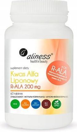 Medicaline Aliness Kwas Alfa Liponowy R-ALA 200mg 60tabl.