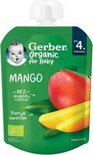 Gerber Organic Deserek W Tubce Mango dla niemowląt po 4 miesiącu 80g