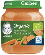 Zdjęcie Gerber Organic Marchewka Słodki Ziemniak dla niemowląt po 4 Miesiącu 125g - Urzędów