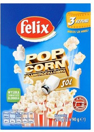 Intersnack Popcorn do mikrofalówki Felix solony 3x90g